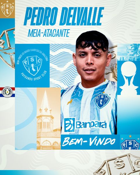 Pedro-Delvalle-meia-paysandu Paysandu reforça elenco com paraguaio e renova com quatro jogadores para 2025