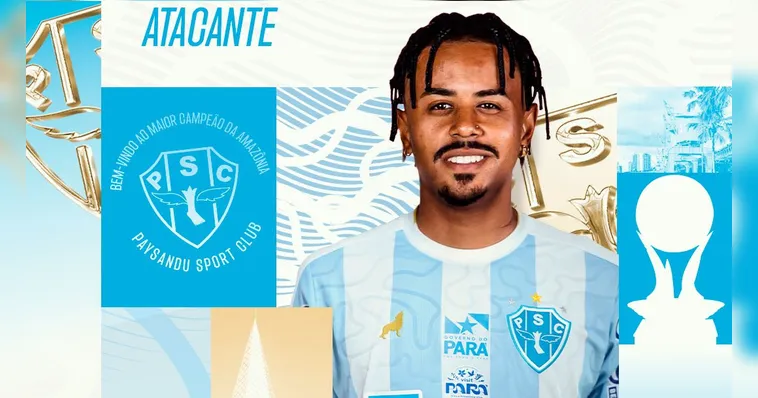 Atacante Vinni Farias apto para jogar no Paysandu | Reprodução/Paysandu