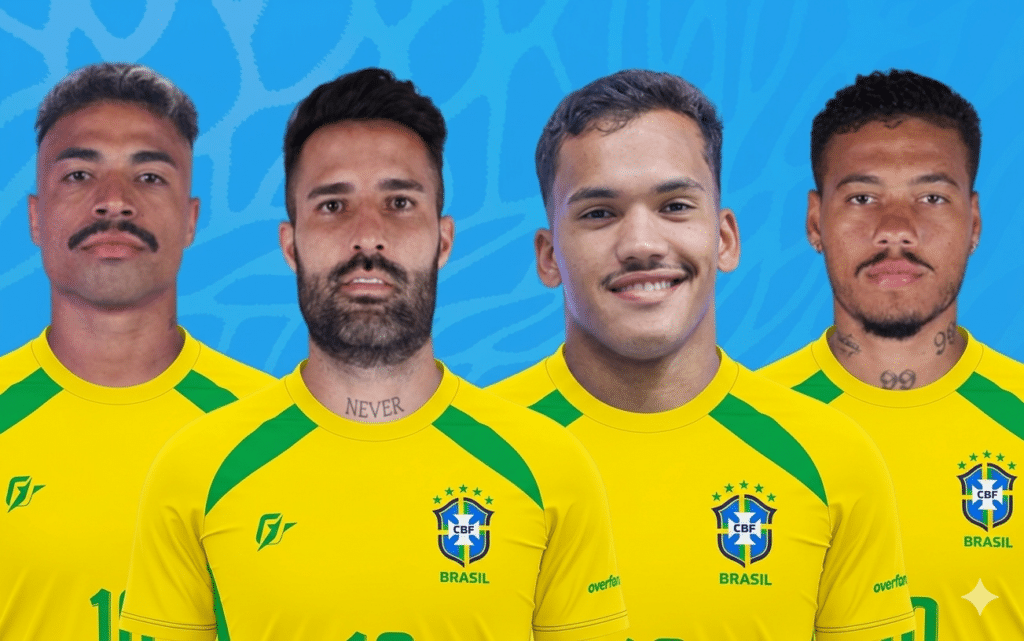 Jogadores do Paysandu com a camisa da Seleção Brasileira
