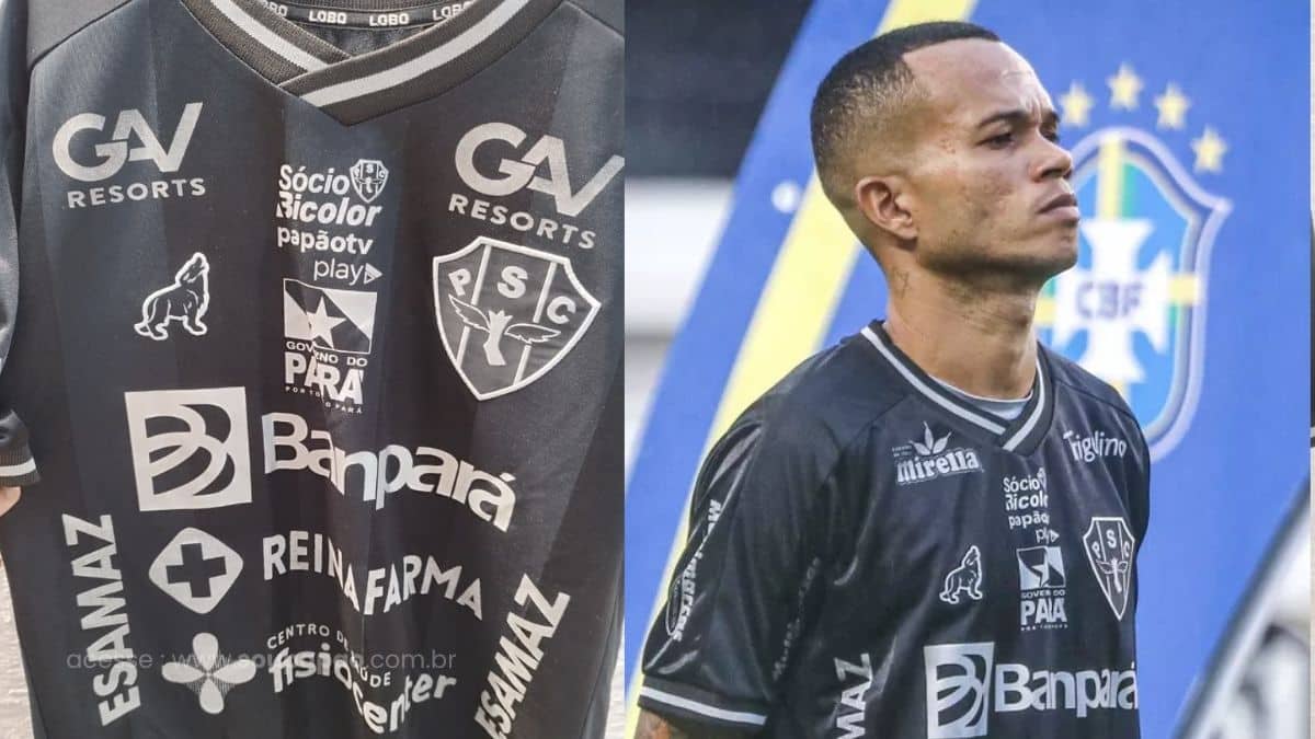Camisa Negra 1914 usada por Uchôa está à venda! Relíquia de 2020 que ajudou o Paysandu a lucrar quase R$ 600 mil