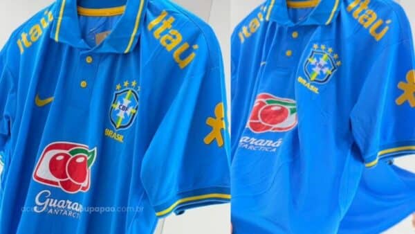 Camisa Polo Comissão Técnica Seleção Brasileira 2010-2012 Nike Azul